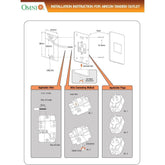 Omni WEA-401 Aircon Tandem Outlet With Plate 20A 250V (Flush Type) | Omni by KHM Megatools Corp.